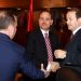 MBLEDHJE E KLD - Presidenti Bujar Nishani dhe Ministri i Drejtesise Eduard Halimi, gjate nje mbledhje te Keshillit te Larte te Drejtesise, KLD, ku eshte vleresuar si ligjshem emerimi i Gjin Gjonit ne postin e anetarit te KLD.