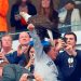 ARLINGTON, TEXAS - DECEMBER 29: A bald eagle lands on a fans arm after performing a flyover in the stadium during the College Football Playoff Semifinal Goodyear Cotton Bowl Classic between the Notre Dame Fighting Irish and the Clemson Tigers at AT