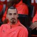 Zlatan Ibrahimovic of AC Milan in the bench during the Serie A 2021/22 football match between AC Milan and Hellas Verona FC at Giuseppe Meazza Stadium, Milan, Italy on October 16, 2021 (Photo by Fabrizio Carabelli/LiveMedia/NurPhoto via Getty Images)