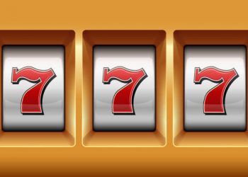 Slots 777 casino jackpot modern light gold. Big win slots 777 banner casino close up. Vector stock.